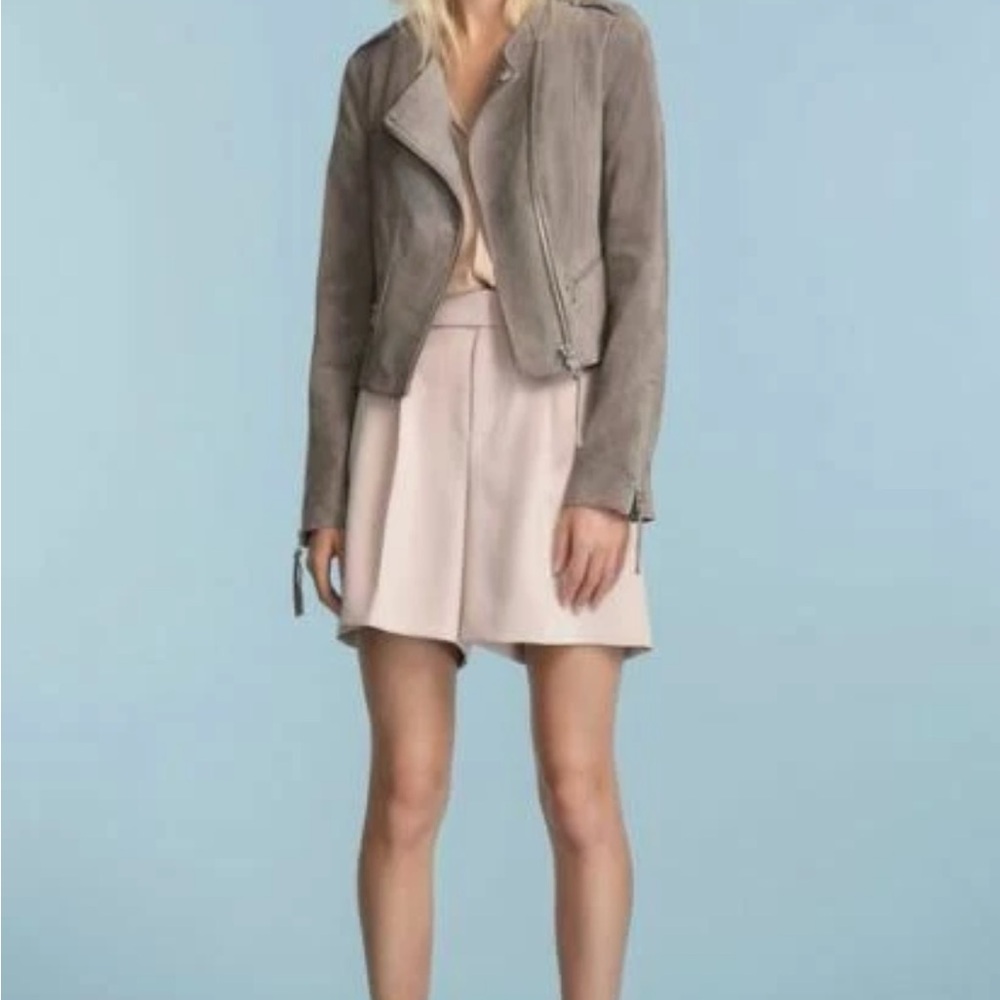 Soia & Kyo  Gray Suede Moto Jacket